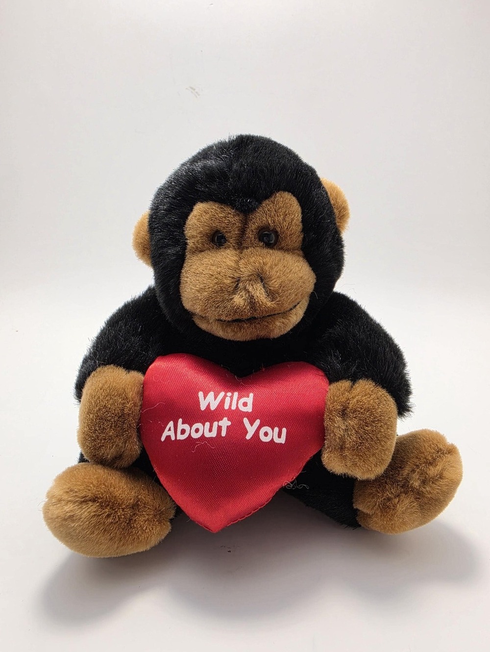 Russ Plush “Hugmore” the Black Gorilla with Heart "Wild about you" (6 inch)